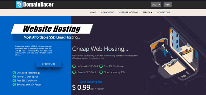 domainracer web hosting